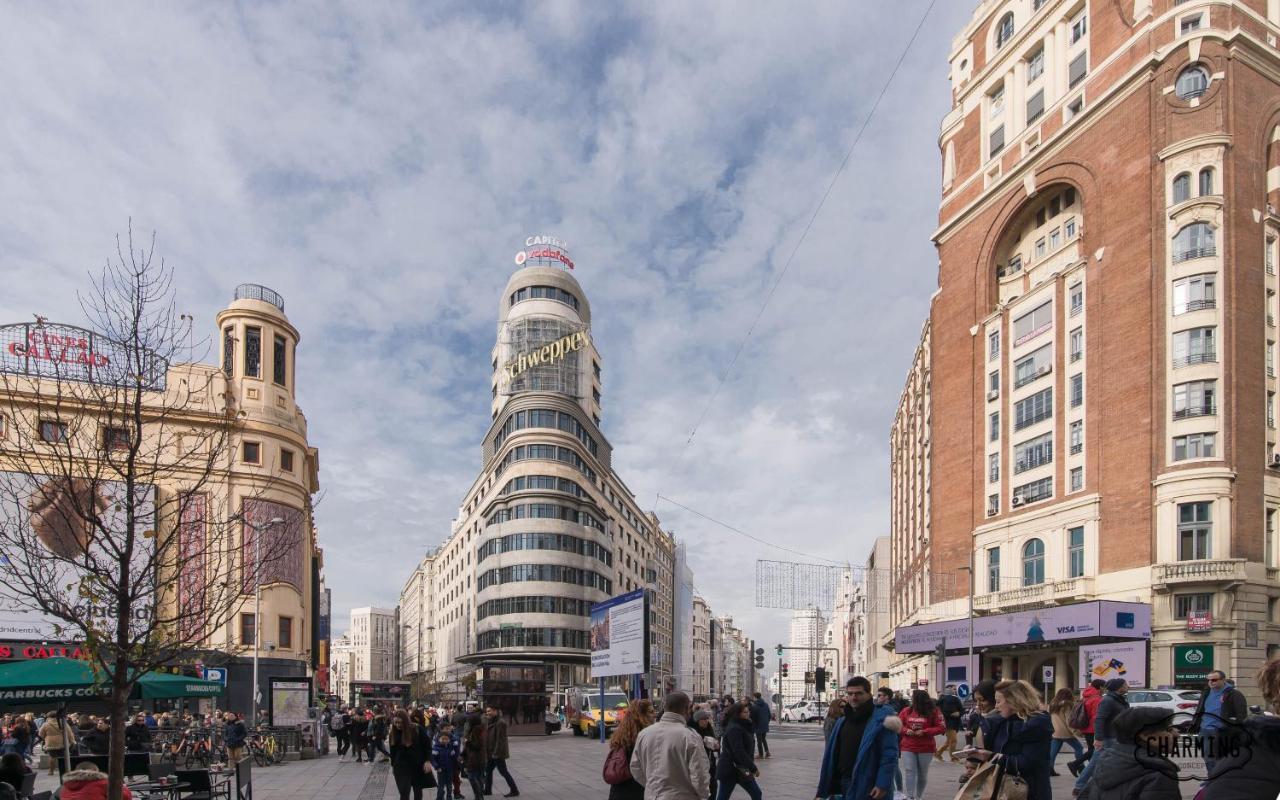 Charming Gran Via Center Apartment Madrid Luaran gambar